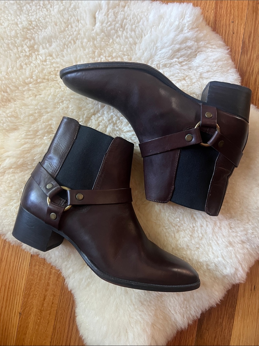 Frye Women's Dara Harness Leather Chelsea Boot Sz 9 - Picture 4 of 10